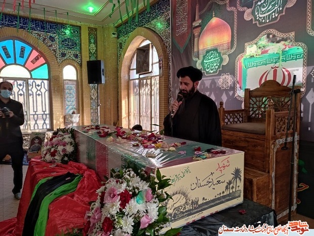 مراسم وداع با پیکر پاک شهید سعید حسنان - گلزار شهدای شهرستان گرمسار سیزدهم مهرماه ۱۴۰۰ 