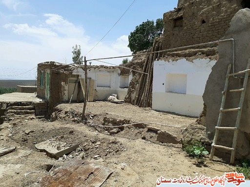 بازسازی خانه تخریب شده مادر شهید سيد عبدالله حسيني