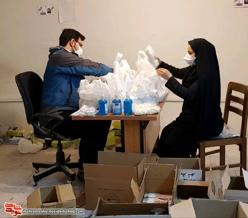 توزیع اقلام بهداشتی در شهرری