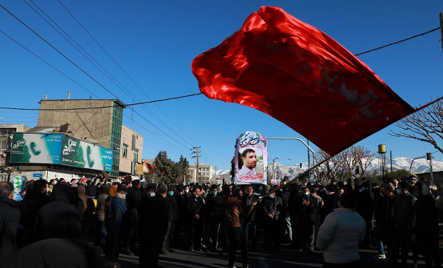 تشییع پیکر مطهر شهید «مصطفی چگینی» در تهرانسر