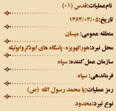 عملیات های هشت سال دفاع مقدس (اردیبهشت ماه)