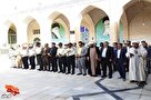 تصاویر| گلباران قبور شهدا در انار به مناسبت هفته قوه قضاییه
