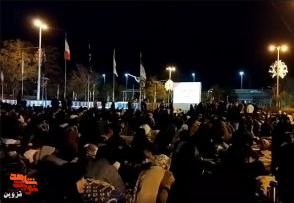 ندای العفو در مزار شهدای قزوین طنین انداز شد + فیلم
