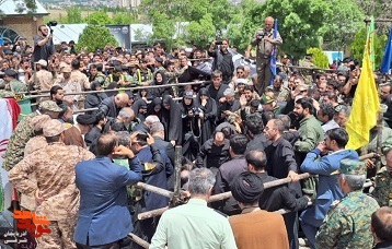 مراسم خاکسپاری شهید دکتر رحمتی در مراغه