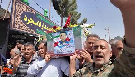 کلیپ/ جلوه‌هایی از بدرقه شهید راه قدس «حمید سعیدی» در روستای لاسجرد