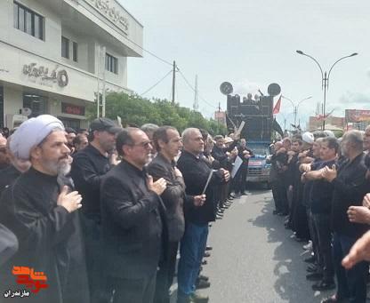 حضور مدیرکل بنیاد شهید مازندران در مراسم تشییع پیکر مطهر شهید استوار دوم «امیرحسین نصیری» در فریدونکنار