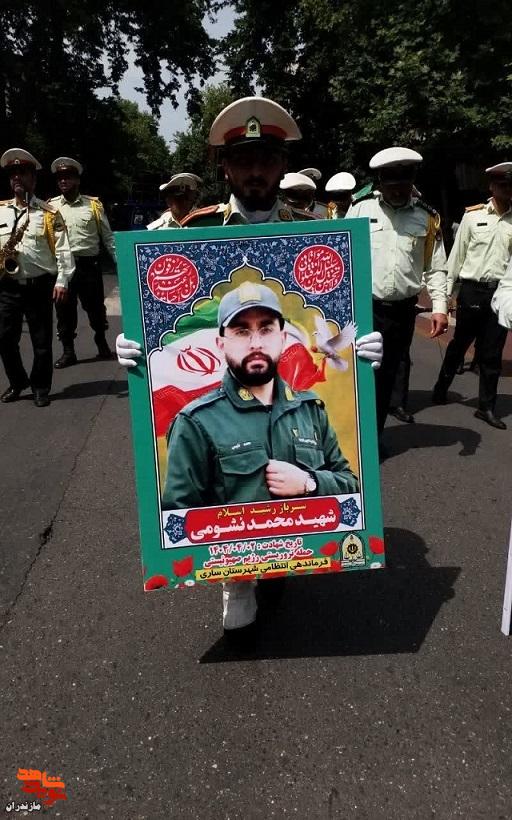تصاویر/ تشییع پیکر مطهر شهید والامقام «محمد نشومی» در ساری