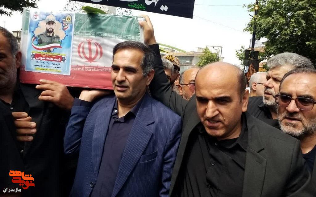 تصاویر/ تشییع پیکر مطهر شهید والامقام «محمد نشومی» در ساری