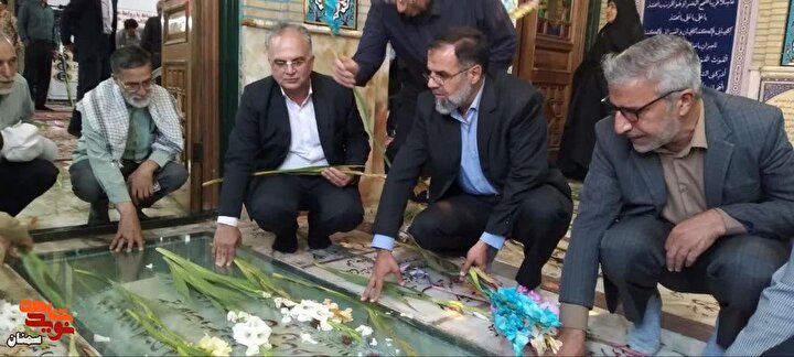 گزارش تصویری/ آیین میهمانی لاله‌ها در گلزار شهدای امامزاده یحیی(ع) سمنان