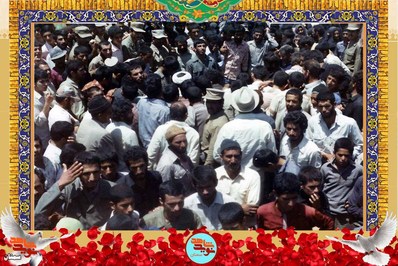 تصاویر مراسم تشییع پیکر شهید محمدرضا گیلوری- خرداد ۱۳۶۲ روستای کهن‌آباد شهرستان گرمسار