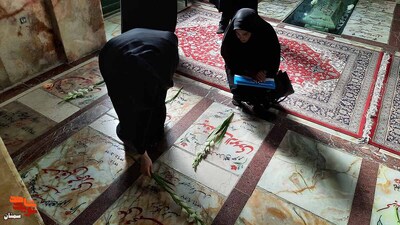 ادای احترام به مقام شامخ شهدای تیپ فاطمیون- بیست و چهارم اردیبهشت ۱۴۰۳ امامزاده یحیی(ع) شهرستان سمنان