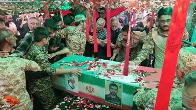 مراسم تشییع پیکر مطهر پاسدار شهید میلاد ملک- چهارم تیرماه ۱۴۰۴ شهر مجن از توابع شهرستان شاهرود