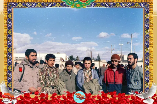 نفر اول از چپ شهید علیرضا مقدسی
